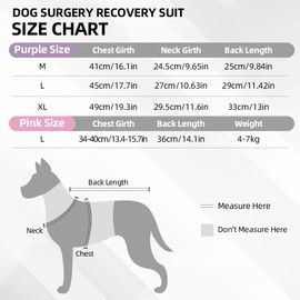 Adiwo Pet Recovery Suit, Dog Bodysuit After Surgery Castration Wound Protection Suits for Dogs, Body Suit After Surgery Dog Pet Surgical Suit Dogs, for Small and Medium Dogs, Long (7-9 kg)