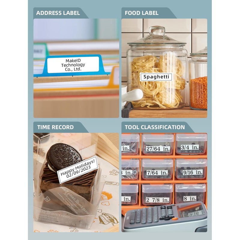 Makeid E1 Label Maker - Bluetooth Rechargeable Label Maker Machine