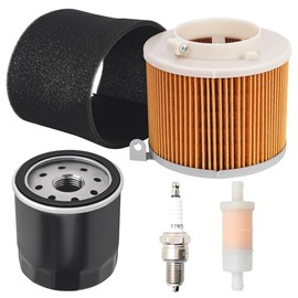 AWSZH 49065-2078 Oil Filter+11029-1004 Air Filter+Spark Plug+49019-1055 Fuel Filter Tune Up Kit Compatible with Kawasaki Mule 500 520 550 600 610 2500 2510 2520 Mule SX 4x4 SE XC 49065-2057 490652071