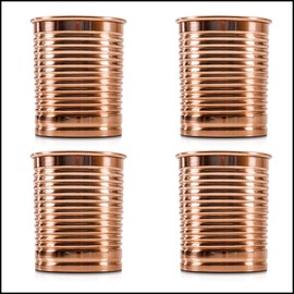 Sir Finley Monkey Moscow Mule Cups Set of 4 Copper Cups Pure Copper (100%) Copper Cup 450 ml Suitable for Ayurveda (Design Tin Can)