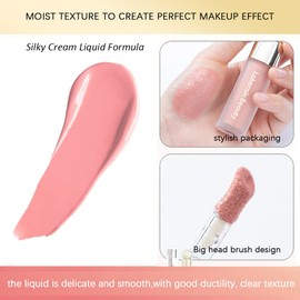 Mysense Liquid Blush, Silky Cream Blush Stick for Cheek Soft Pinch, Matte Blush Makeup Natural-Looking, Weightless, Long-Lasting, 04# Joy-Orange Red