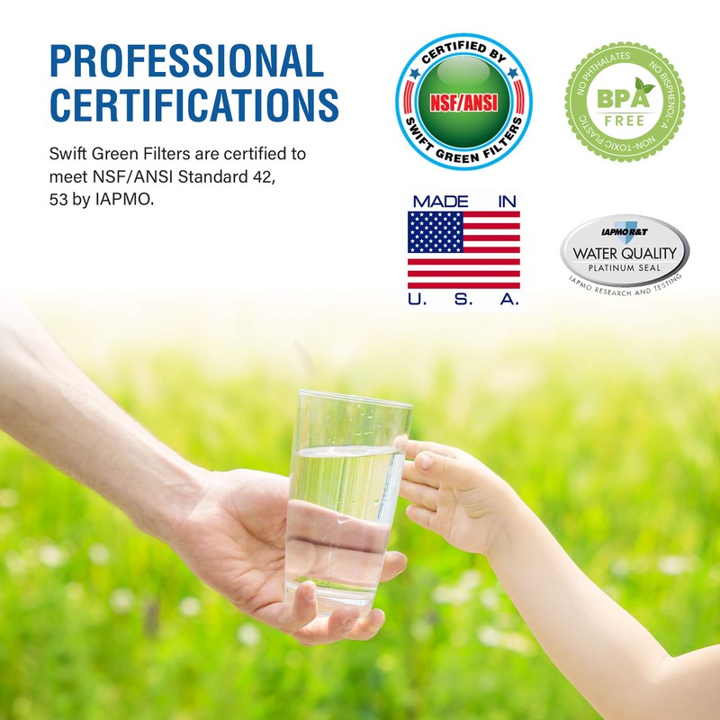 Swift Green Filters SGF-M9 Compatible Refrigerator Water Filter for UKF8001,