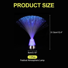 MECCANIXITY Fiber Optic Lamp, LED Novelty Lighting Sensory Mood Light Color Changing in Night for Bedroom Ambient Decorations
