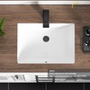 Ada Compliant 20"x15" White Ceramic Rectangle Undermount Bathroom Sink with