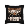 Spiders of the world designs Brown Recluse Spider Throw Pillow,