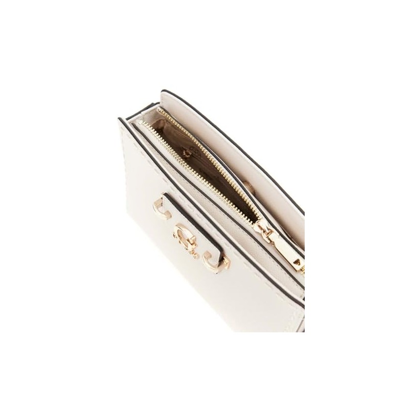 GUESS Nastra Mini Crossbody Top Zip XS Cream White