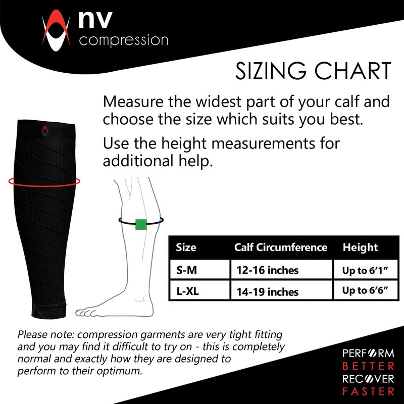 NV Compression Race and Recover Footless Compression Stockings - Calf
