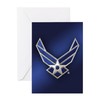 CafePress U.S. Air Force Logo Detailed Folded Greeting Card Glossy