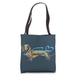Dachshund, Dachshund with Heart, Elke Design, Dog Tote Bag