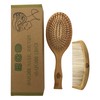 Bamboo hair brush and comb made of bamboo, set of