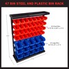 47-Bin Garage Organization Rack (15 Large, 32 Small) - Tabletop