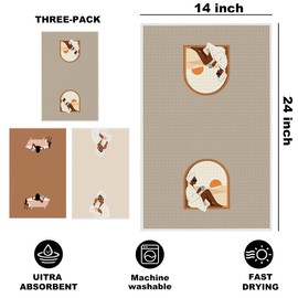 3 Pcs African American Woman Hand Towels, African Black Girl Bathroom Decor