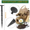 Aoipend 160 Pack Plastic Garden Lawn Stakes 6 inch Heavy
