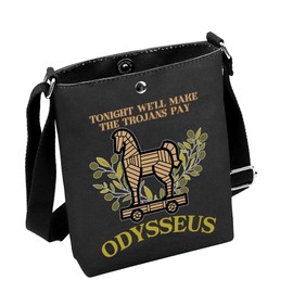 Epic Odysseus Troy Inspired Gift Odysseus Lover Gift Musical Ancient Greece Crossbody Bag Greek Mythology G-ift (PAY Black CA)