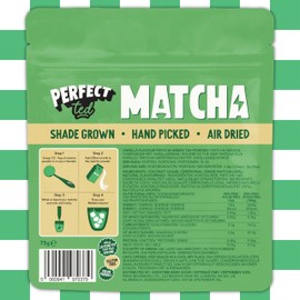 Perfect Ted Matcha Powder | Vanilla Bean Flavor 75g | Matcha Powder Ceremonial Grade | Single-Origin Uji, Japan | Matcha Green Tea Powder (30 Servings)