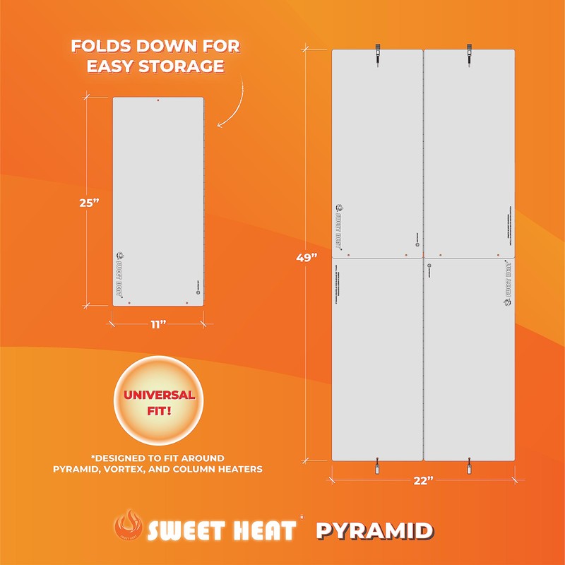 Sweet Heat Directional Reflectors for Patio Heaters for Pyramid and