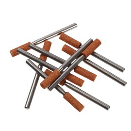 Monopa! Vitrified Whetstone with Shaft, WA, 10 pieces, Polishing, Grinding, Tip Tool (#80, Φ4 x 13 x 3, Cylindrical Type)