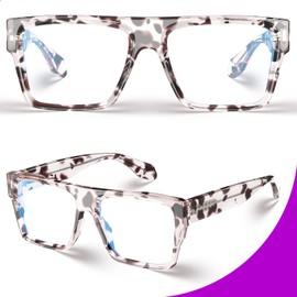 VISOONE Square Full Rim Blue Light Blocking Glasses Large Fashion Computer Multi Colors Eyeglass Frame Women Men ALBA