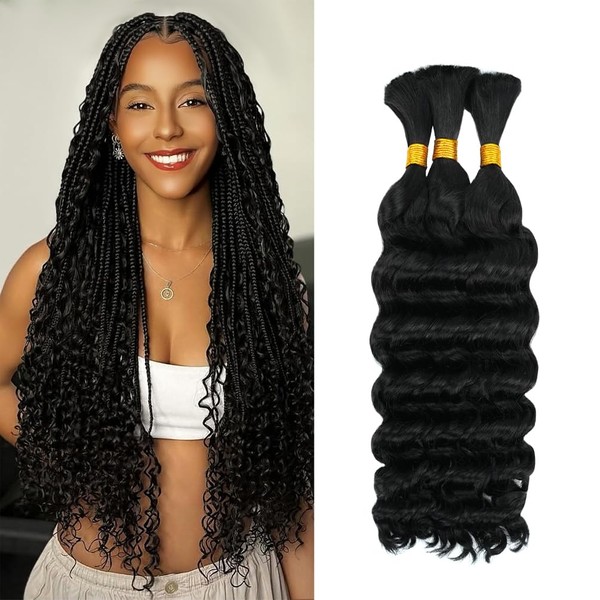 Deep Wave Human Braiding Hair for Boho Braids – 16