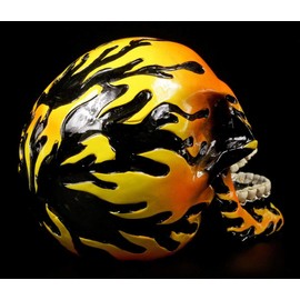 Skull Figurine – Flames Skull – Fire Decoration Skull Colourful Gothic