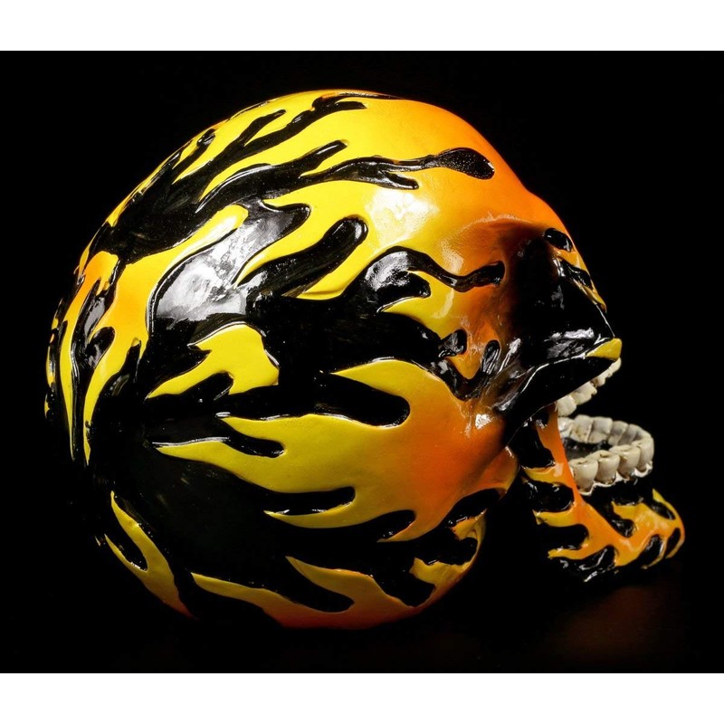 Skull Figurine – Flames Skull – Fire Decoration Skull Colourful