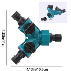 CHYG Faucet Hose Sprinkler Connector Faucet Direct Faucet Branch Hose Branch Connector 2-Way Faucet Sprinkler Y Type 4-Piece Set Water Faucet Branch Sprinkler Tube with 3 Connecting Heads Water Volume