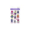 Puffy Foil Robot Party Stickers for Crafts, Cardmaking, Scrapbooks, Classroom