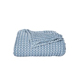 C&F Home 66"x86" Sky Twin Luxury Premium 50% Bamboo 50% Cotton Waffle Lightweight Breathable Cooling Throw Blanket Home Living Room Bedroom Couch Sofa Cozy Fall Autumn Harvest All Season Gift Décor