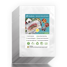 Cloudslucky Vacuum Chamber Sealer Bags for Food 10"x14" 200 Pcs Seal a Meal Pre-cut Bag,Commercial Food Saver Bags Sous Vide Bags Thick BPA-Free Chamber Heavy Duty Vacuum Seal, Meat Cheese Dry Goods