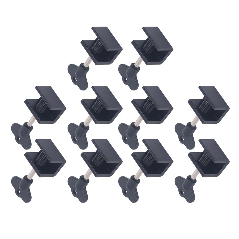 10 Sets Single Hole Window Locks with Wrench Key Adjustable