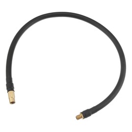 X AUTOHAUX 50cm Threaded Tire Inflator Extension Hose Chuck Adapter Air Pump Tube Tire Valve Pipe for Car Truck Bike MTB Copper Rubber Black Copper Tone