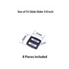 Baitoo Tri glide Slider,Heavy Duty Plastic Tri Glide Slide Buckle