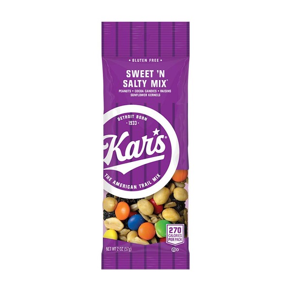 Kar's Nuts Sweet 'N Salty Trail Mix Snacks - 8 Bulk Boxes of 24-2 oz Individual Packs (Pack of 192)