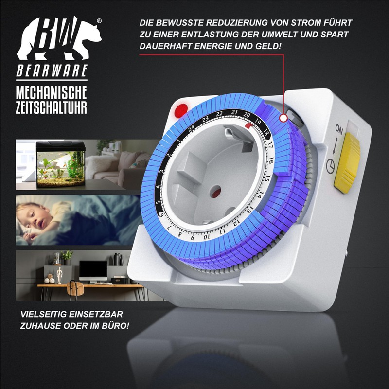 CSL-Computer CSL - 3 x Timer Switch, Mechanical Timer Socket,