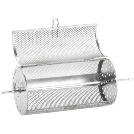 Rosenstein & Söhne Accessories for Hot Air Grill Basket: Grill Basket, Round, for Halogen Convection Oven HK-14.l (Grill Basket Oven, Halogen Oven or Hot Air Fryer, Kebab)