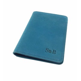 Su.B.dgn Premium Leather Passport Holder - Dutch Design, RFID Protection, Duo Colours, 3 Card Slots, Extra Compartment - Turquoise, turquoise, S, Pocket organiser