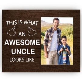 CAIFZ This is What an Awesome Uncle Looks Like Picture Frame Gift for Uncle, Uncle Gift for Christmas, Thanksgiving, Birthday, Father's Day from Niece, Nephew, 3x4.5 inch Photo