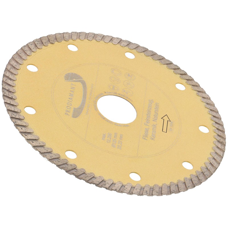PRODIAMANT Premium Diamond Cutting Disc Tile Natural Stone Turbo 125