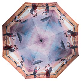 VON LILIENFELD Theo Michael: Hommage to the Singing Butler Folding Umbrella Windproof Open-Close Lightweight Stable Art, multicoloured