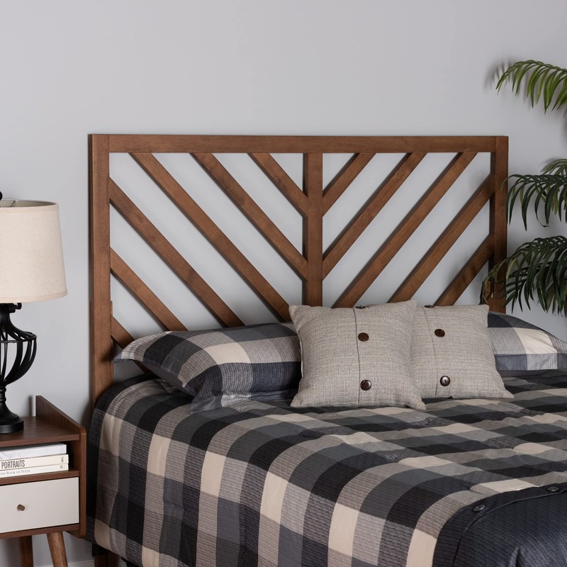 Baxton Studio Belisma Headboard, Queen, Ash Walnut