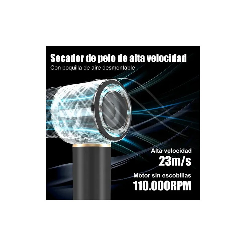 Secador De Pelo Alta Velocidad Profesional 6 En 1 Secador