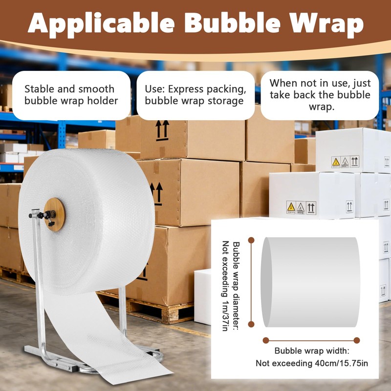 Consfly 15.75 Inch Bubble Wrap Roll Dispenser with Easy Film
