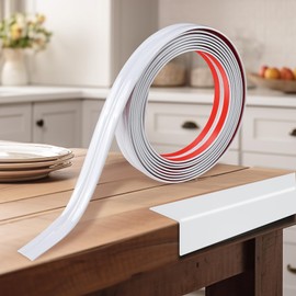 Flexible Wall Corner Protector 0.8 in x 10 Ft White