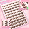 Yawamica Self Adhesive Eyelashes Brown Lash Clusters No Glue Needed
