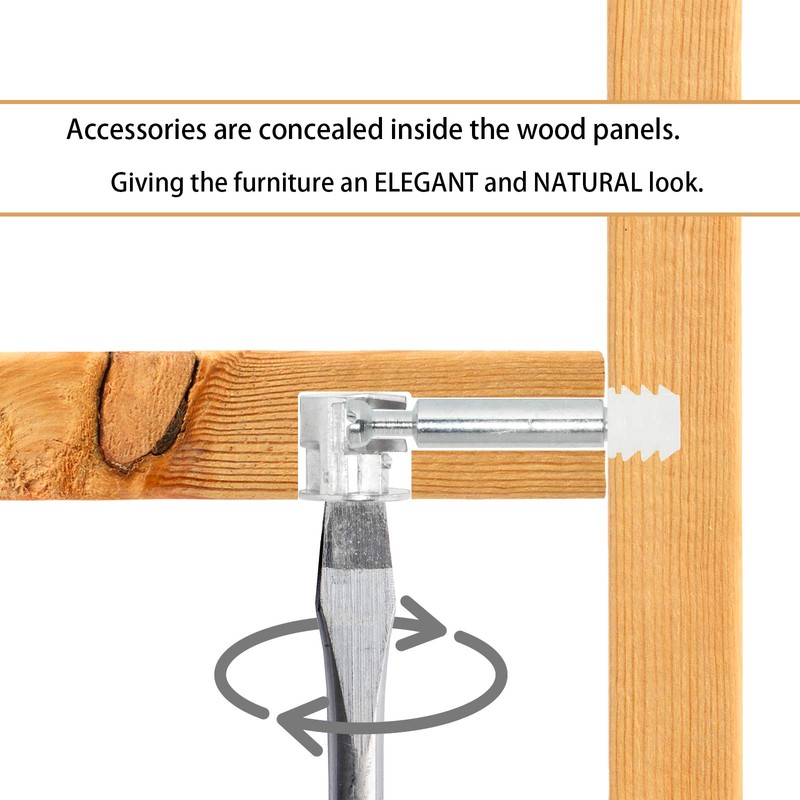 Flyshop 3 in 1 Furniture Connecting Cam Fitting with Dowel