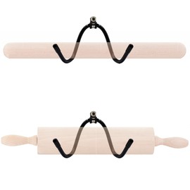 YYST Rolling Pin Holder Rolling Pin Display Rack Rolling Pin Storage - Hardware Included -W Style (2)