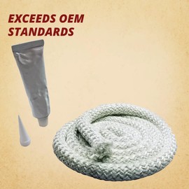Pellethead Rope Gasket Replacement Kit for Pellet Wood Gas Fireplaces & Stoves (7/8" X 8')