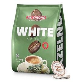 1 Pack Malaysia Aik Cheong Ori/ 2 in 1/ Kopi O/Less Sugar/Hazelnut Instant White Coffee (12 count x 38g) + Nona Manis Disposable Coaster 5's (Hazelnut)