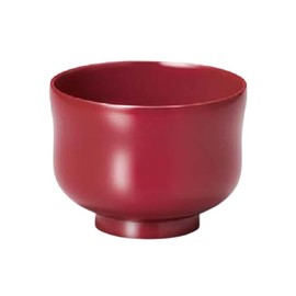 J-kitchens Miso Soup Bowl, Made in Japan, Hisago Soup Bowl, Vermilion (1 Guest), 3.9 inches (10 cm), Lacquered and Hand-Painted Sonoichi