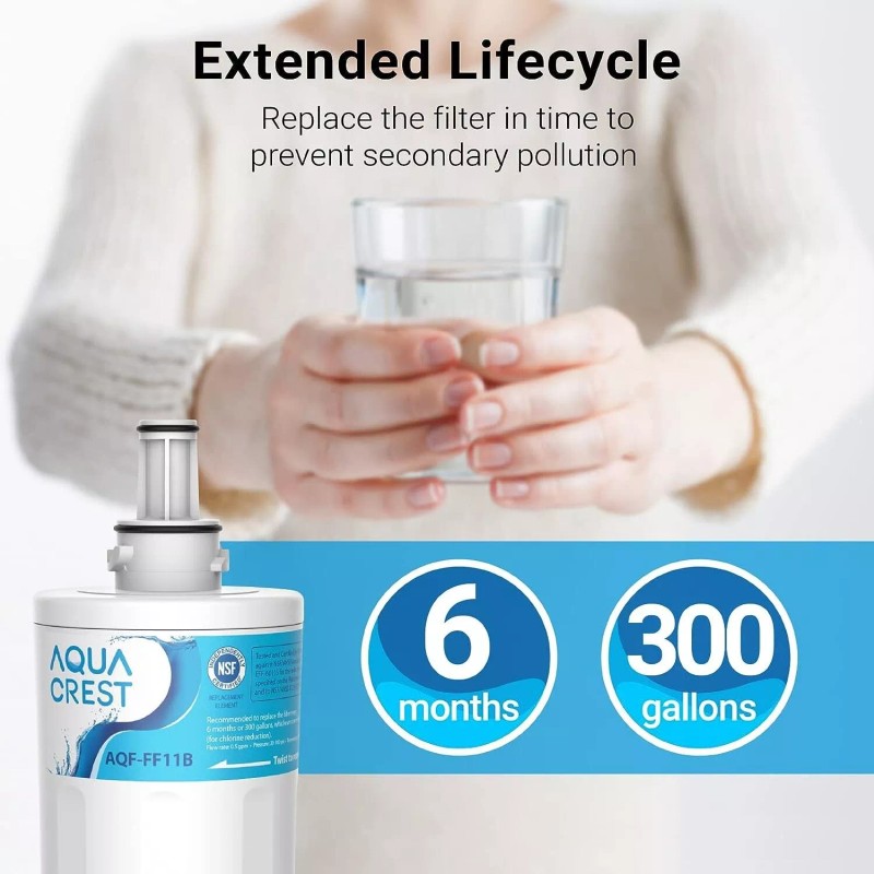 AQUA CREST DA29-00003G Refrigerator Water Filter,Replace